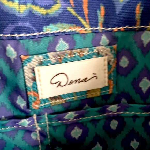 Dena Ikat Paisley Kumari Large Tote With Leather Accents - Picture 9 of 10